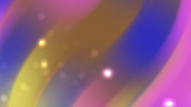 Tasarım projeleri, arka planlar, sunumlar ve sanatsal kreasyonlar için uygun bulanık pembe, mavi, sarı ve altın dalgaları ile soyut arkaplan.