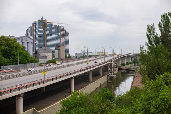 Rostov Donu Rusko Května 2018 Pohled Siversa Most Řeka Temernik — Stock fotografie