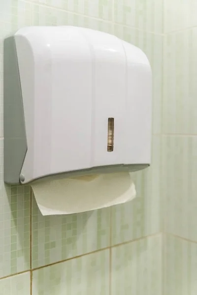 Soft Focus Tissues Paper Towel Dispenser Granite Wall Barthroom — Stock Photo, Image