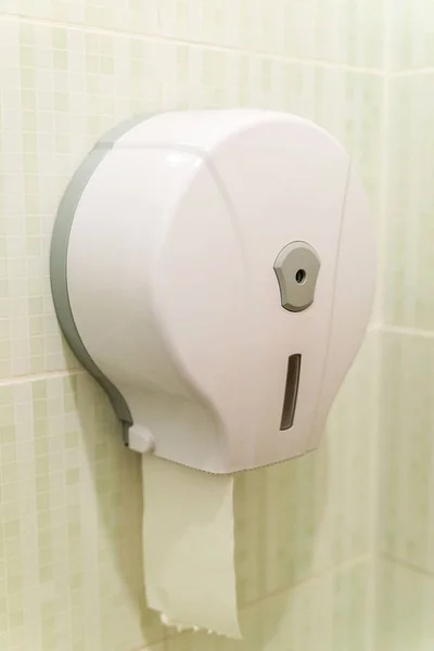 Toilet Paper Box Dispenser Wall Restroom — Stock Photo, Image
