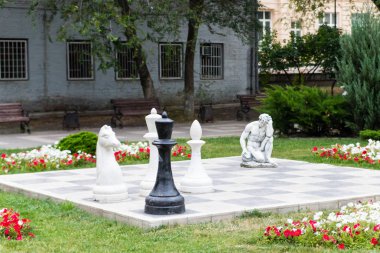 Rostov on Don, Rusya Federasyonu-25 Haziran 2018: dev satranç tahtası Gorki Park.