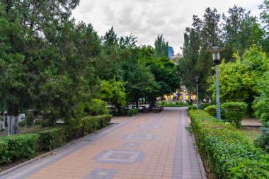 Rostov-on-Don, Rusya-25 Haziran 2018: Gorki Park sokakta