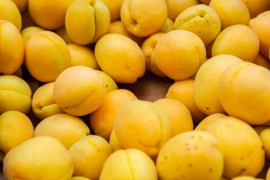 arka plan olarak taze kayısı yakın çekim.