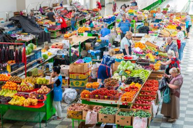 Rostov on Don, Rusya Federasyonu - 28 Haziran 2018: FIFA Dünya Kupası 2018 ev sahibi şehir Rostov-on-Don yer, Rostov-on-Don, şehir merkezi pazar şehir manzaraları