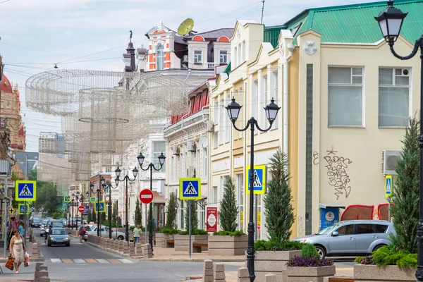 Rostov Aan Don Rusland Juni 2018 Semashko Lane Zijn Voetgangers — Stockfoto