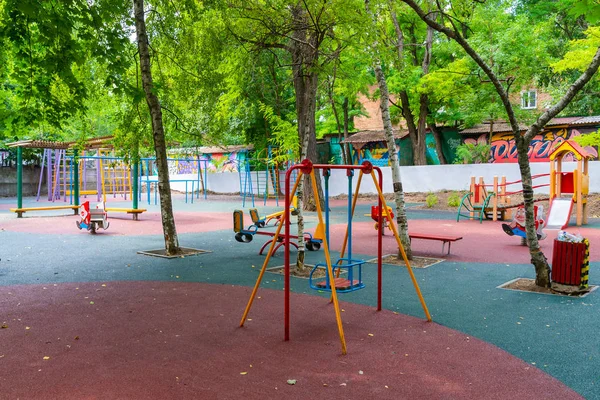 Rostov Don Russia June 2018 Colorful Playground Yard Park Stock Picture