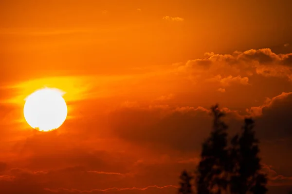 Colorido Cielo Dramático Con Nube Atardecer — Foto de Stock