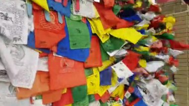 Tibet manastır dua bayrağı