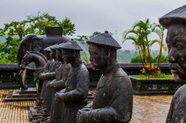 Vietnam, renk tonu, 16 Aralık 2016: Khai Dinh mezar Nguyen İmparator Khai Dinh için inşa edilmiş.