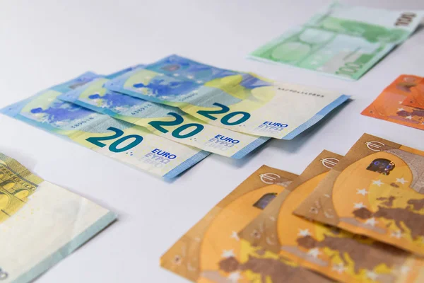 Euro Banknoten Euro Bargeld Hintergrund Geschäftskonzept — Stockfoto