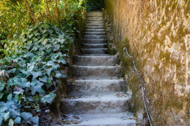 Merdivenler. Soyut adımlar. Şehirdeki merdivenler. Granit merdivenler. Taş merdivenler genellikle anıtlarda ve simgelerde, geniş taş merdivenlerde görülür.