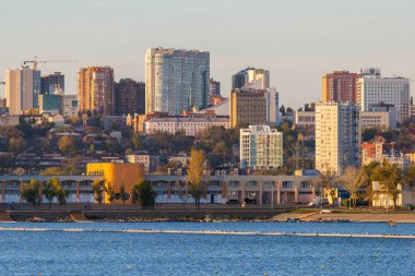 Rusya, Rostov-on-Don - 20 Ağustos 2017: Rostov Don şehir panoramik görünümünde
