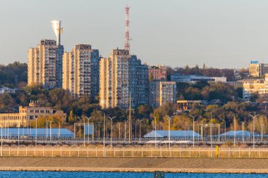 Rusya, Rostov-on-Don - 20 Ağustos 2017: Rostov Don şehir panoramik görünümünde