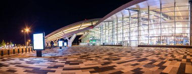 Rusya, Rostov-on-Don, 17 Eylül 2019: Uluslararası Havalimanı Platov dış bina