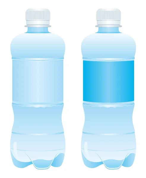 Plastikowa Butelka Wody Pitnej Ilustracja Wektorowa Białym Tle — Wektor stockowy