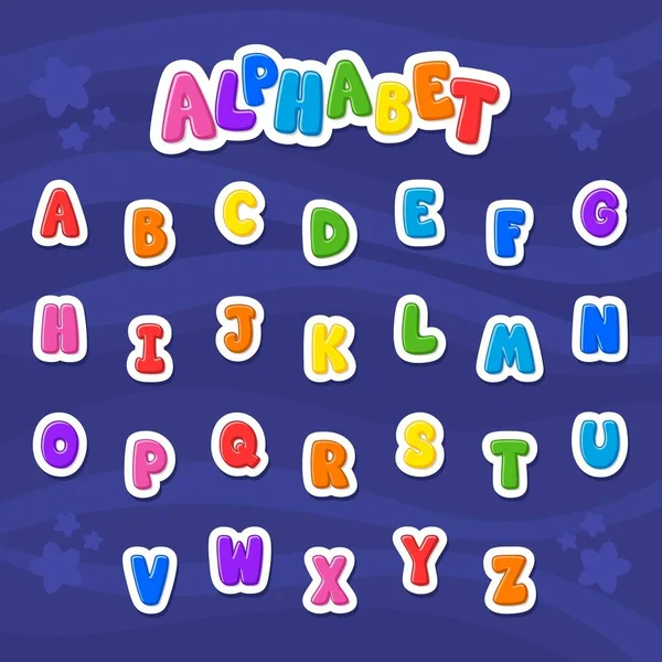 Alphabet Vecteur Bande Dessinée Grande Lettre Police — Image vectorielle