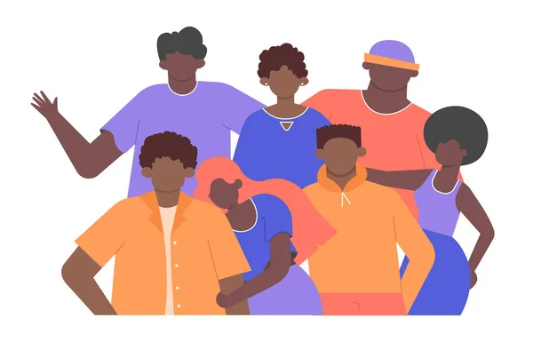 Retrato de lindos estudiantes afroamericanos — Vector de stock