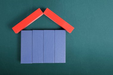 Oyuncak ahşap ev Oluşturucu tahtadan yapılmış