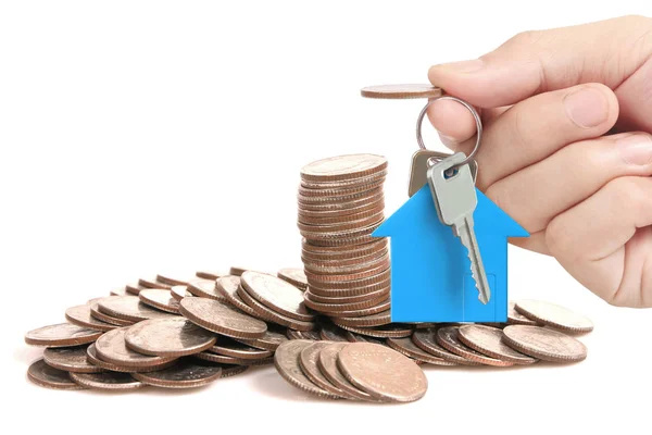 Hand Human Hand Putting Coin Money Business Ideas — Stock Photo, Image