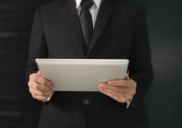 stock image Digital tablet computer  screen in male hands