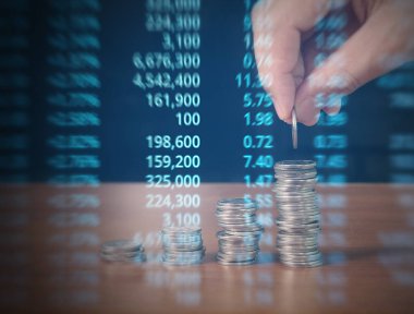 el koyarak sikke yığını