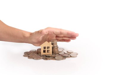 Farklı pozisyonlarda birbirlerine yığılmış sikkeler, Adam el 