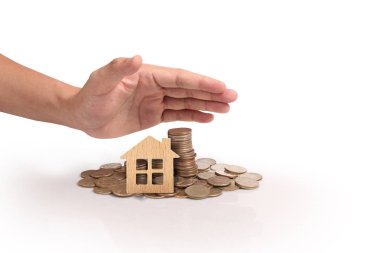 Farklı pozisyonlarda birbirlerine yığılmış sikkeler, Adam el 