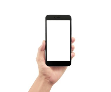 El akıllı telefon cihazı tutarak 