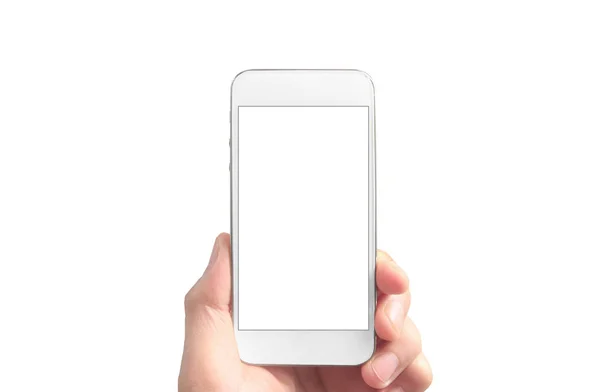 Segure telefones celulares, dispositivos de smartphones e tecnologia de tela sensível ao toque — Fotografia de Stock