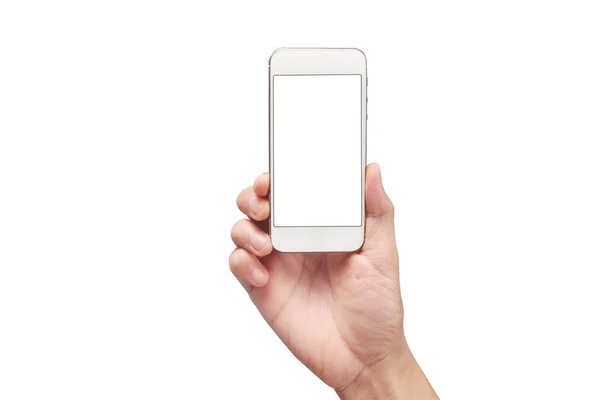 Segure telefones celulares, dispositivos de smartphones e tecnologia de tela sensível ao toque — Fotografia de Stock
