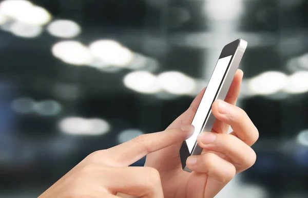 휴대 전화, 스마트 폰 장치 및 터치 스크린 테크놀로 를 보유 — 스톡 사진