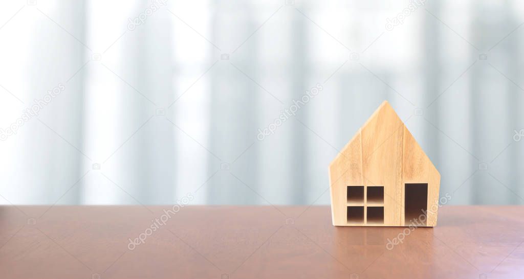 Wooden House Model .Housing and Real Estate concept