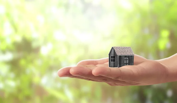 House Residential Structure in hand — Stock Photo, Image