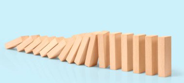 Domino etkisi benzersiz, sürekli devrilerek durdu.