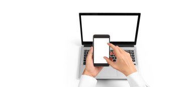 Akıllı telefon aygıtı ve dokunmatik ekran, arama veya sosyal ağlar kavramı