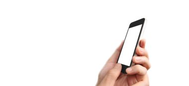 El ele tutuşan akıllı telefon aygıtı ve ekrana dokunma