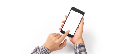 El ele tutuşan akıllı telefon aygıtı ve ekrana dokunma