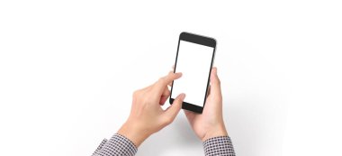 El ele tutuşan akıllı telefon aygıtı ve ekrana dokunma