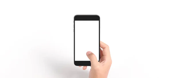 Tenuta Della Mano Dispositivo Smartphone Touch Screen — Foto Stock