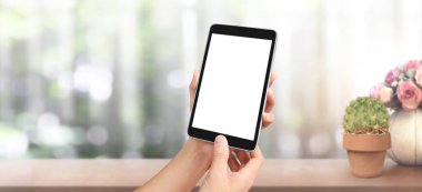 El ele tutuşan akıllı telefon aygıtı ve ekrana dokunma