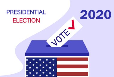 2020 vote presidential election vector template. Presidential Election 2020 in United States clipart