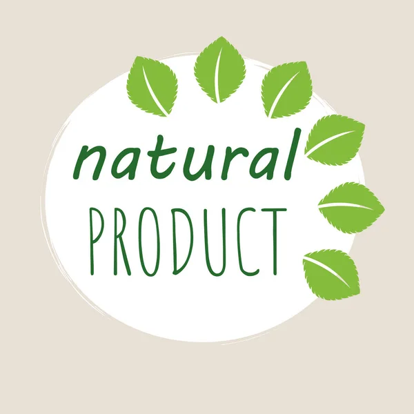 Lable Natural Products Vector Lable Eps — Stock Vector