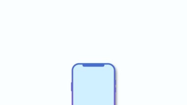 Akıllı telefondaki e- posta, akıllı telefondaki e-posta bildirimi - kavramsal animasyon video klibi.