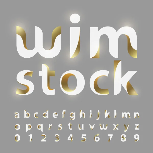 Czcionki alfabetu i liczb — Wektor stockowy