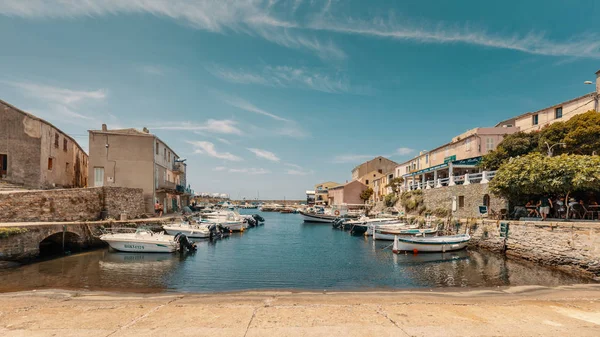 Centuri Corsica Luglio 2018 Barche Pesca Ormeggiate Nel Piccolo Porto — Foto Stock