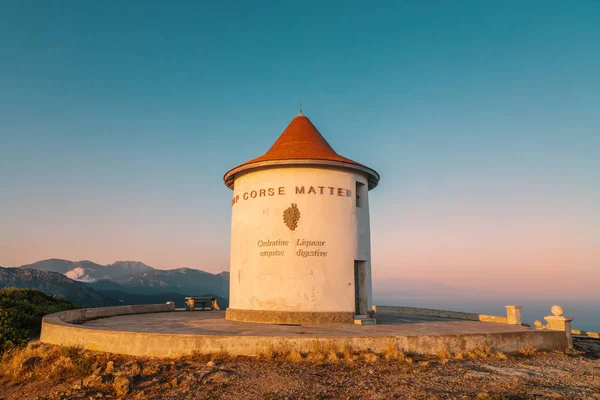 Ersa Cap Corse Córcega Julio 2018 Salida Del Sol Moulin — Foto de Stock