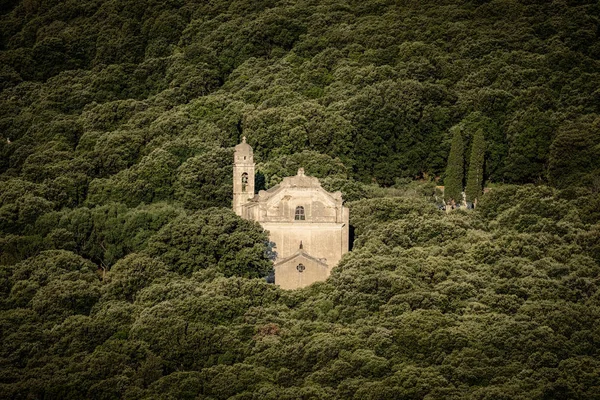 Luce Del Sole Mattutina Sulla Chiesa Abbandonata Sant Andre Nascosta — Foto Stock