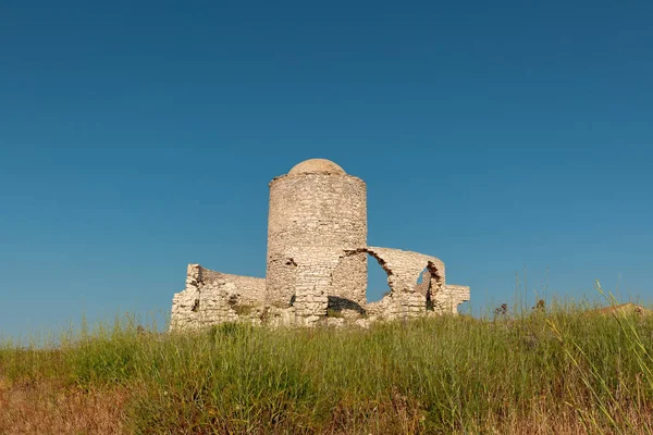 Ruinen Einer Antiken Steinmühle Auf Der Klippe Von Bonifacio Korsika — Stockfoto