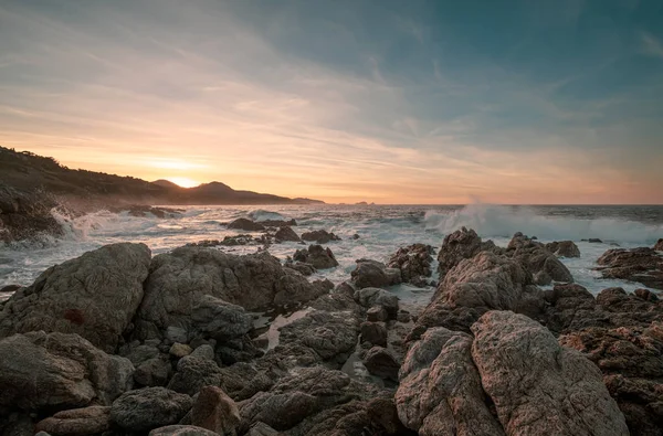 Corsica Yakınındaki Lozari Ile Rousse Mesafe Ile Balagne Bölgesinin Kıyısında — Stok fotoğraf