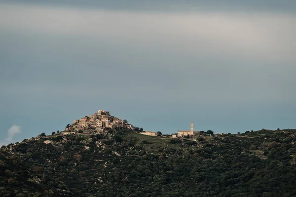 Antico Villaggio Montano Sant Antonino Nella Regione Della Balagna Corsica — Foto Stock